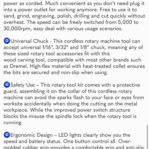 12V Cordless Rotary Tool Kit, 2.0Ah Battery, 5 Speed Adjustment, 115 Accessories - Picture 7 of 7